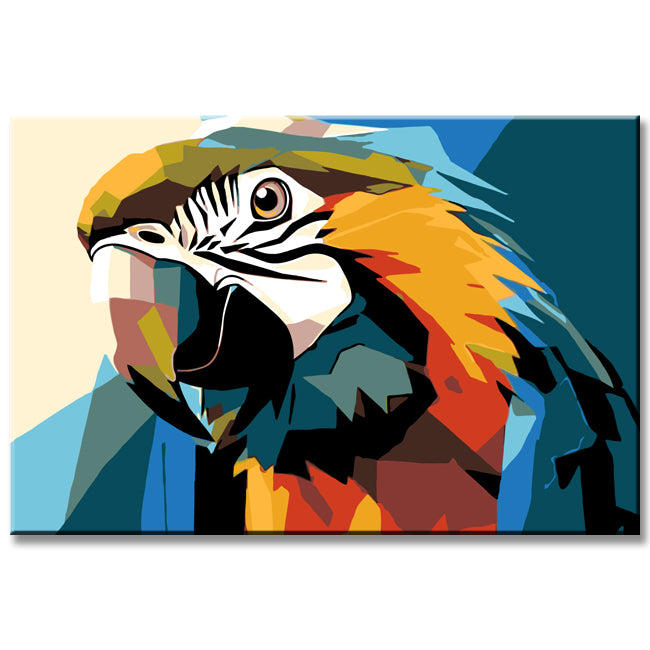 Painting by Numbers Polyon Art Parrot
