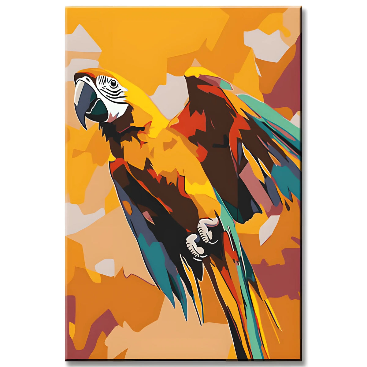 Painting by Numbers Flying Parrot Polygon Art