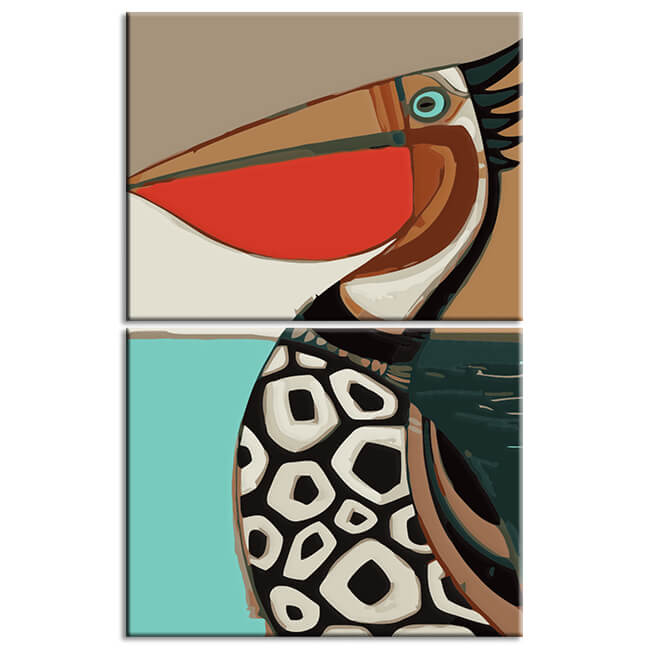 Painting by numbers minimalism art toucan 2-piece shipping from DE