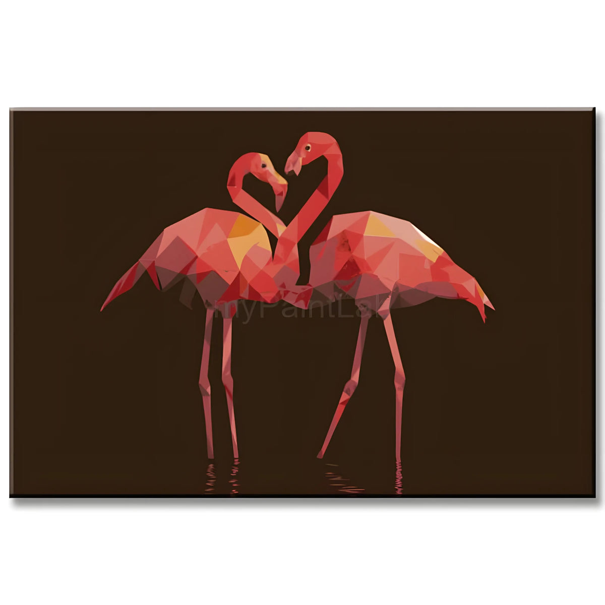 Paint by Numbers Polygon Art Flamingo