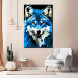 Painting by Numbers Blue Wolf Animal Art