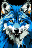 Painting by Numbers Blue Wolf Animal Art 2-Panel