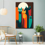 Painting by Numbers Abstract Art Cat Family