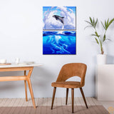 Painting by numbers jumping dolphin 2-part shipping from DE
