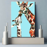 Painting by numbers watercolor giraffe mother and child shipping from DE