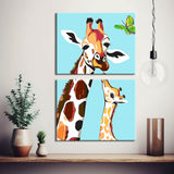 Painting by Numbers Giraffe with Curved Neck 2-Panel