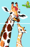 Painting by Numbers Giraffe with Curved Neck 2-Panel