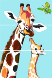 Painting by Numbers Giraffe with Curved Neck 3-Panel