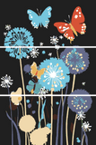 Painting by Numbers Butterflies with Dandelions 3-Panel