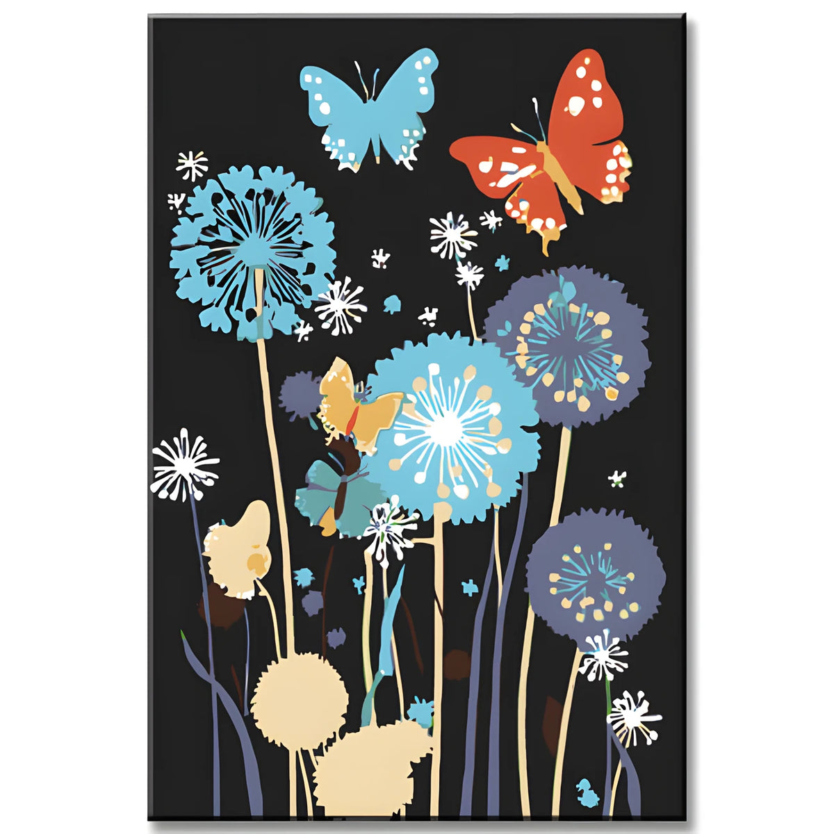 Paint by Numbers Butterflies with Dandelions