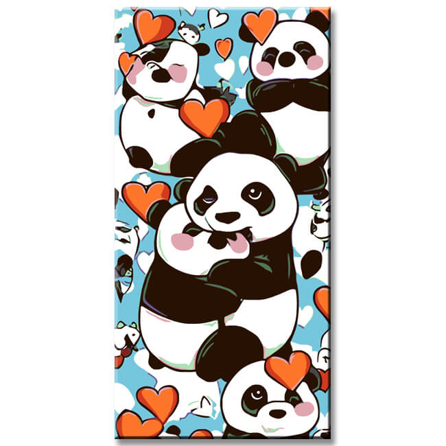 Painting by Numbers Panda Love