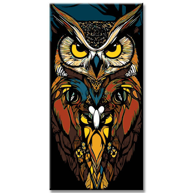 Painting by Numbers Owls Totem