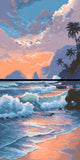 Painting by Numbers Azure Blue Sea Underwater World 2-Panel