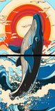 Painting by Numbers Whale Sprinting From The Sea 2-Panel