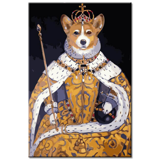 Painting by Numbers The Queen's Dog Queen Corgi Shipping from DE