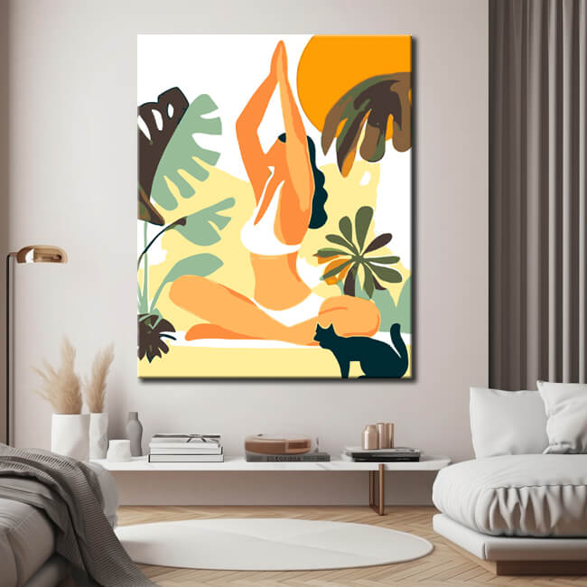Painting by Numbers Abstract Art Tropical Yoga