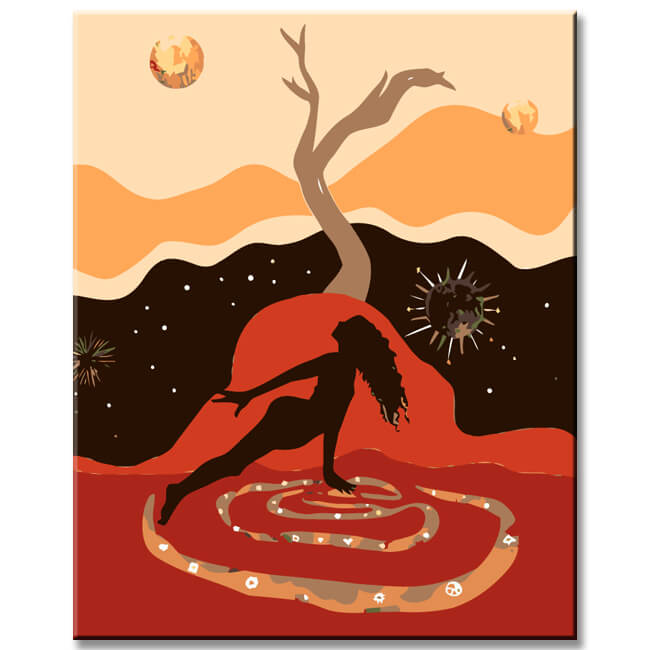 Painting by numbers headstand yoga art shipping from DE