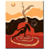 Painting by numbers headstand yoga art shipping from DE