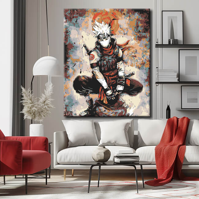 Paint by Numbers Kakashi Naruto Fighter