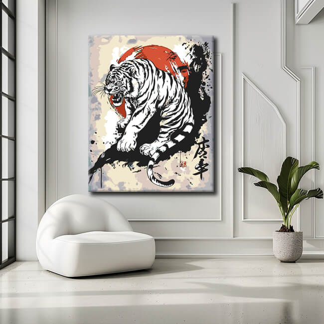 Painting by numbers Japanese tiger