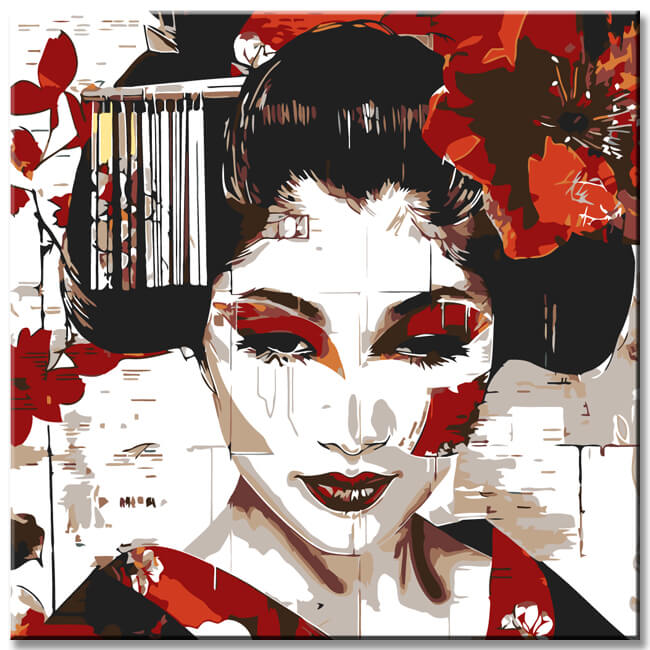 Painting by numbers Geisha