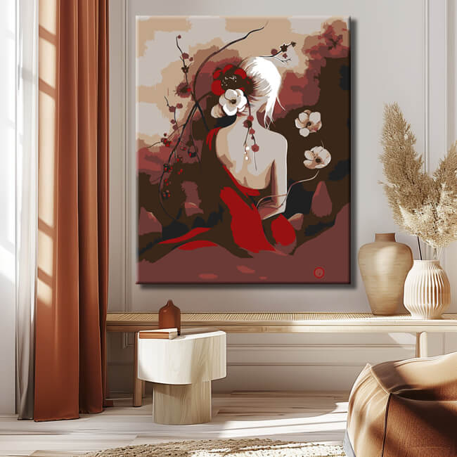 Painting by numbers Blooming branch