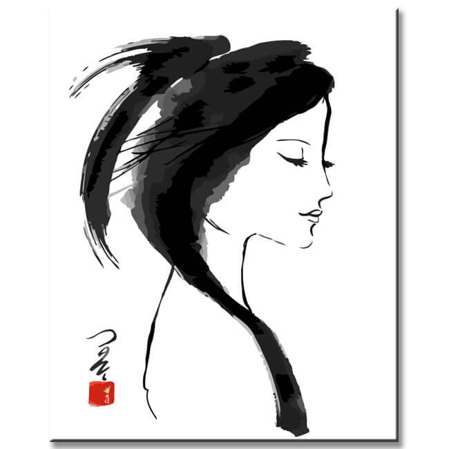 Paint by numbers geisha portrait