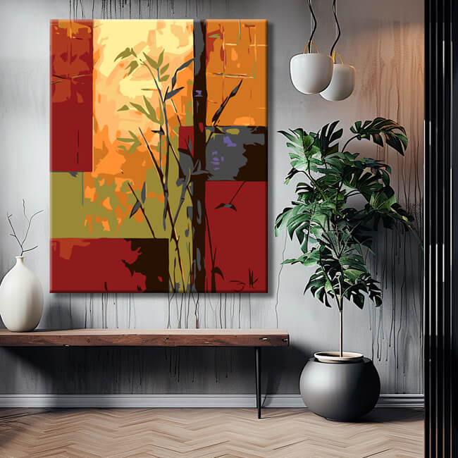 Painting by numbers garden dance