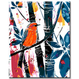 Painting by Numbers Abstract Red Bird