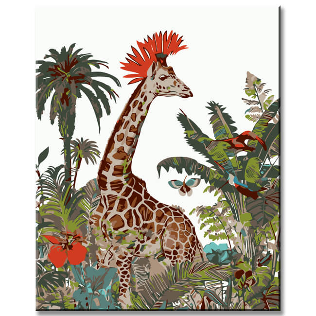 Painting by Numbers Tropical Giraffe