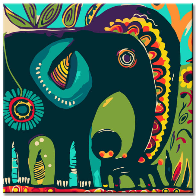 Painting by Numbers Mom and Baby Abstract