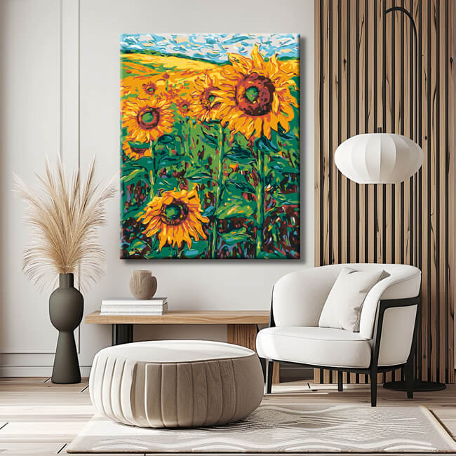 Paint by Numbers Sunflower Dream Diptych