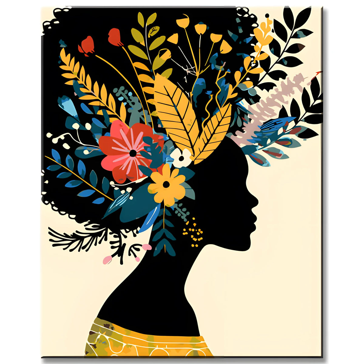 Painting by Numbers Afro Woman in Yellow