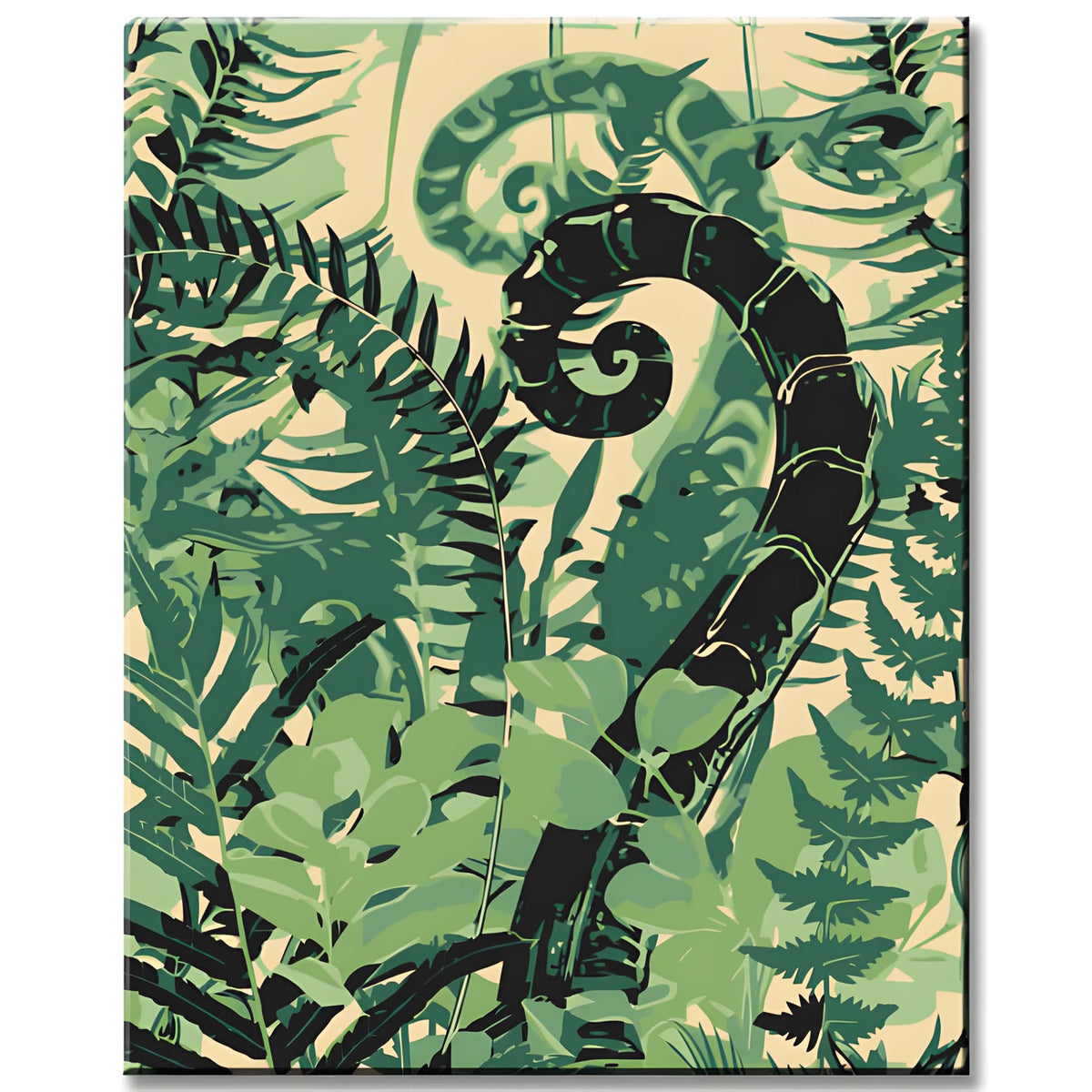 Paint by Numbers Flower Art Ferns
