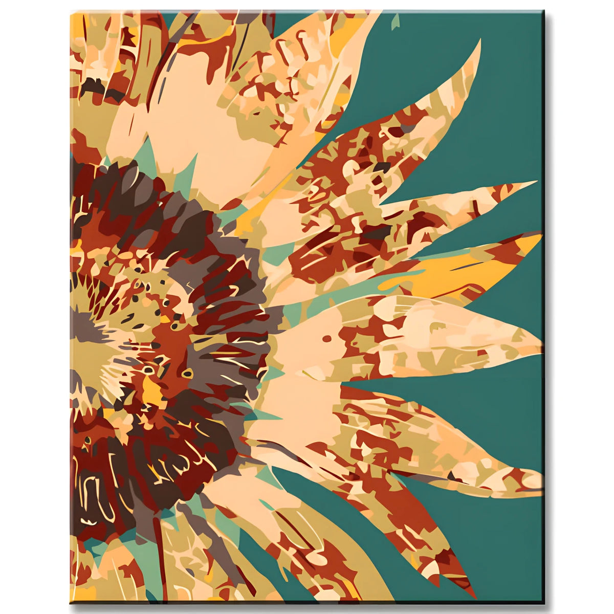 Painting by Numbers Golden Sunflower Green