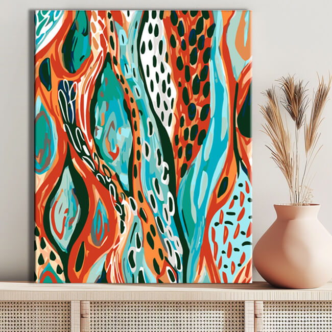 Paint by Numbers Abstract Print