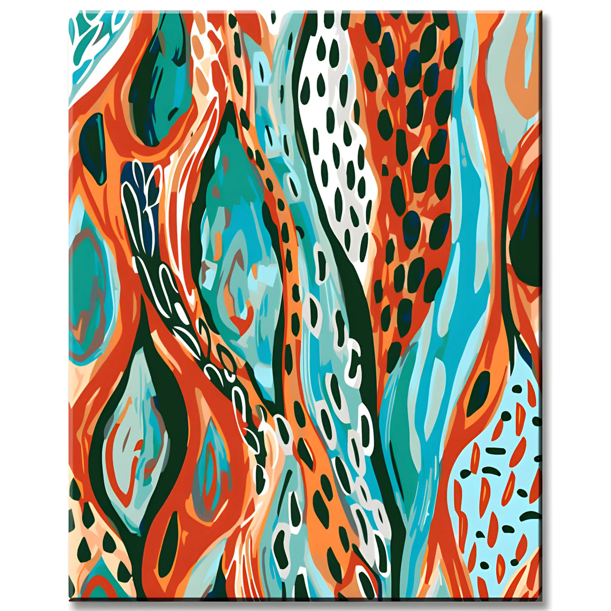 Paint by Numbers Abstract Fluid Lines