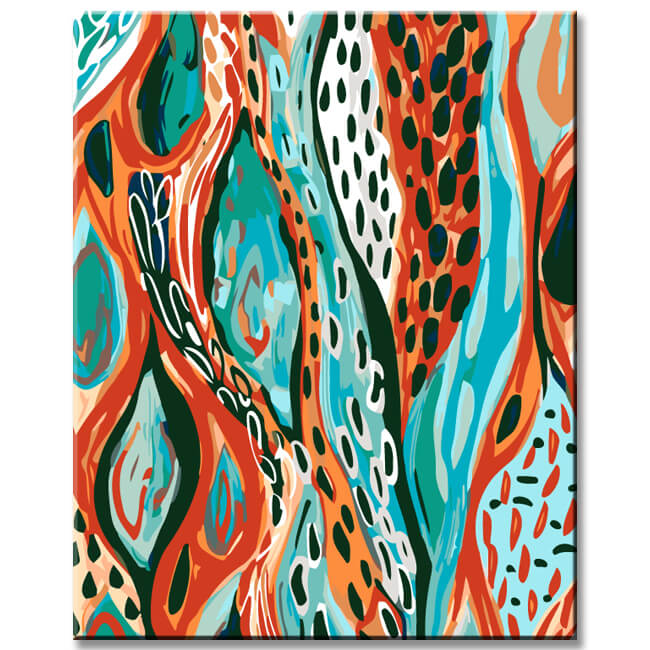 Paint by Numbers Abstract Print