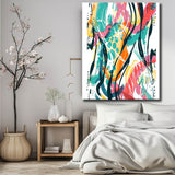 Painting by Numbers Abstract Colored Print