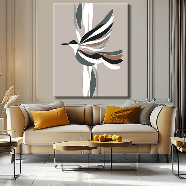 Paint by Numbers Inspired Boho Bird