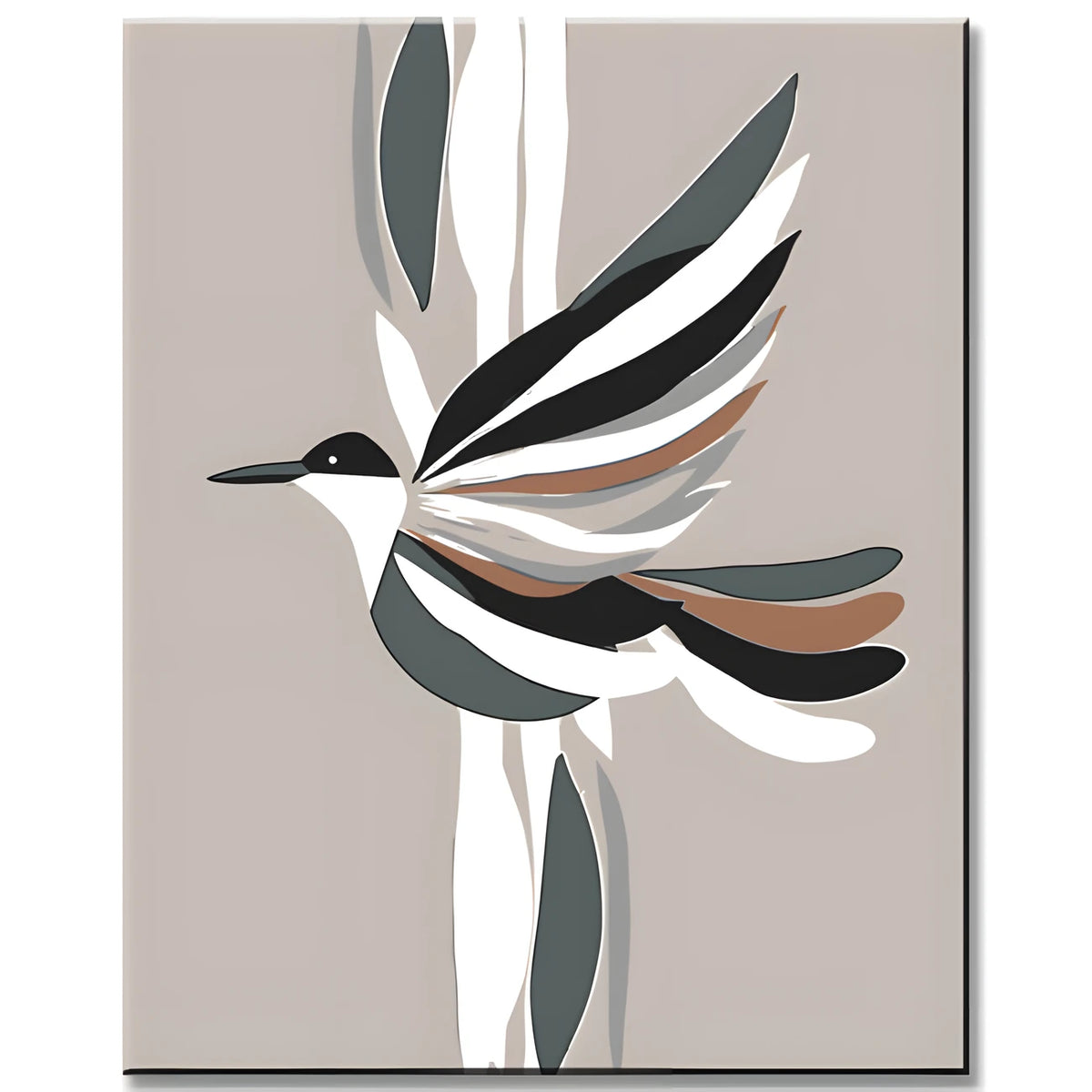 Paint by Numbers inspired Boho Bird