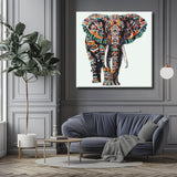 Paint by Numbers Decorated Tribal Elephant in Color
