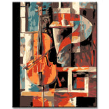 Painting by numbers violin and guitar