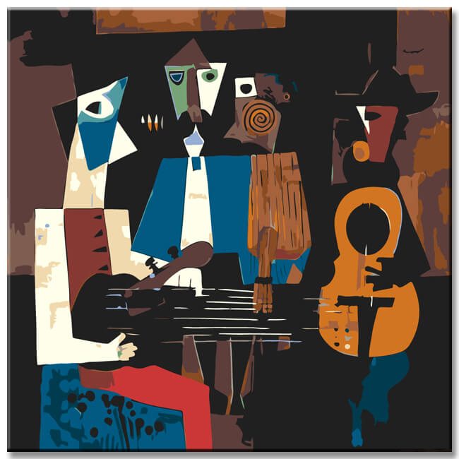 Paint by Numbers Art 3 Musicians