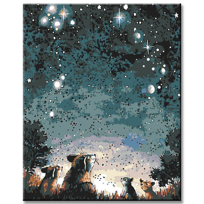 Paint by numbers constellations