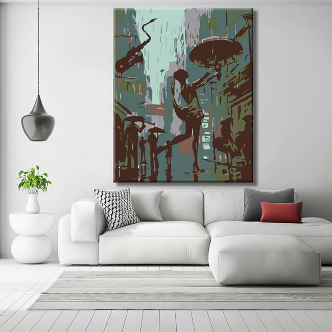 Painting by numbers Life is a dance in the rain