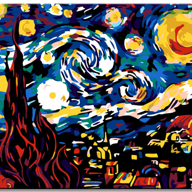 Painting by Numbers Starry Night Landscape