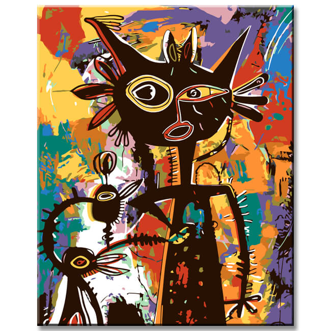 Paint by Numbers African Ghost Graffiti