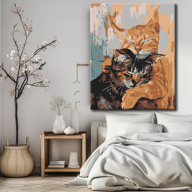 Painting by numbers cat lovers
