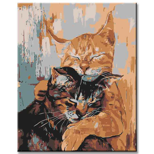 Painting by numbers cat lovers